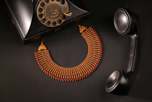Bridal gold necklace at JJ Jewellers Thrissur